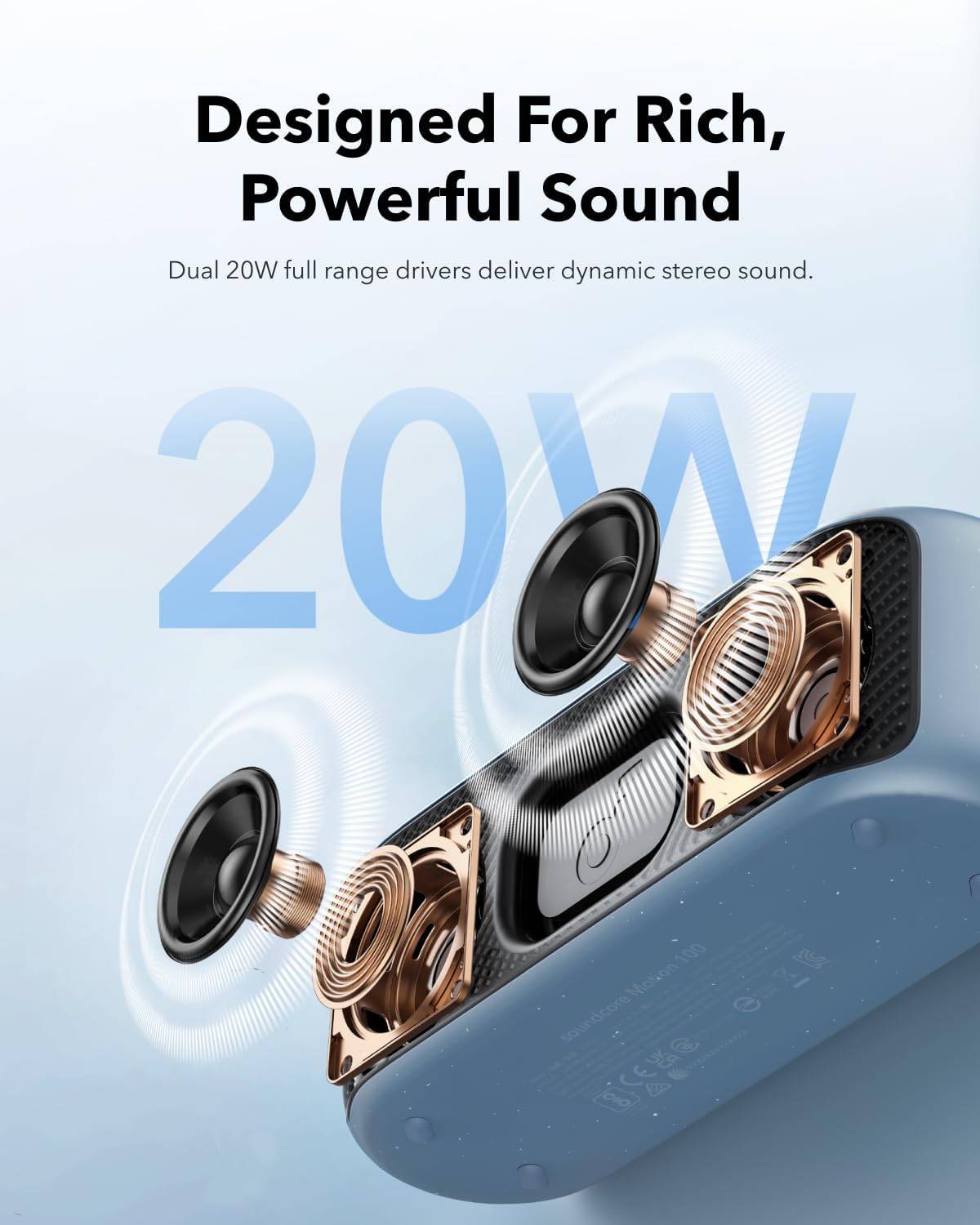 Anker Soundcore Motion 100 Portable Hi-Res LDAC Audio Bluetooth Speaker