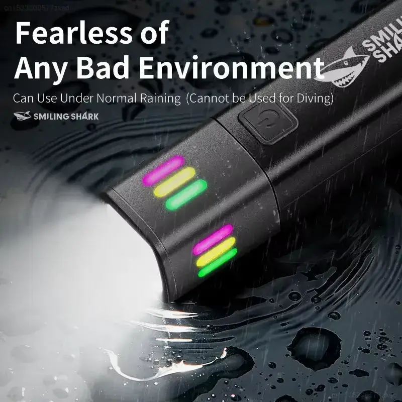 Smiling Shark SD-1018A High-Power Outdoor Flashlight with Side Floodlight 