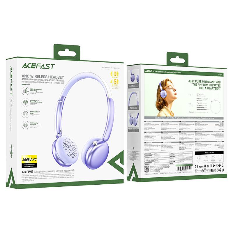 Acefast H8 ANC Wireless Headset High-Fidelity Sound & Long Battery Life