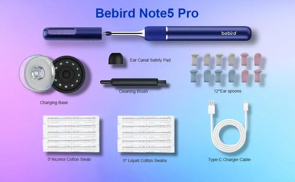 Bebird Note5 Pro Ear Wax Removal Tool Camera Ear Cleaner with LED Light