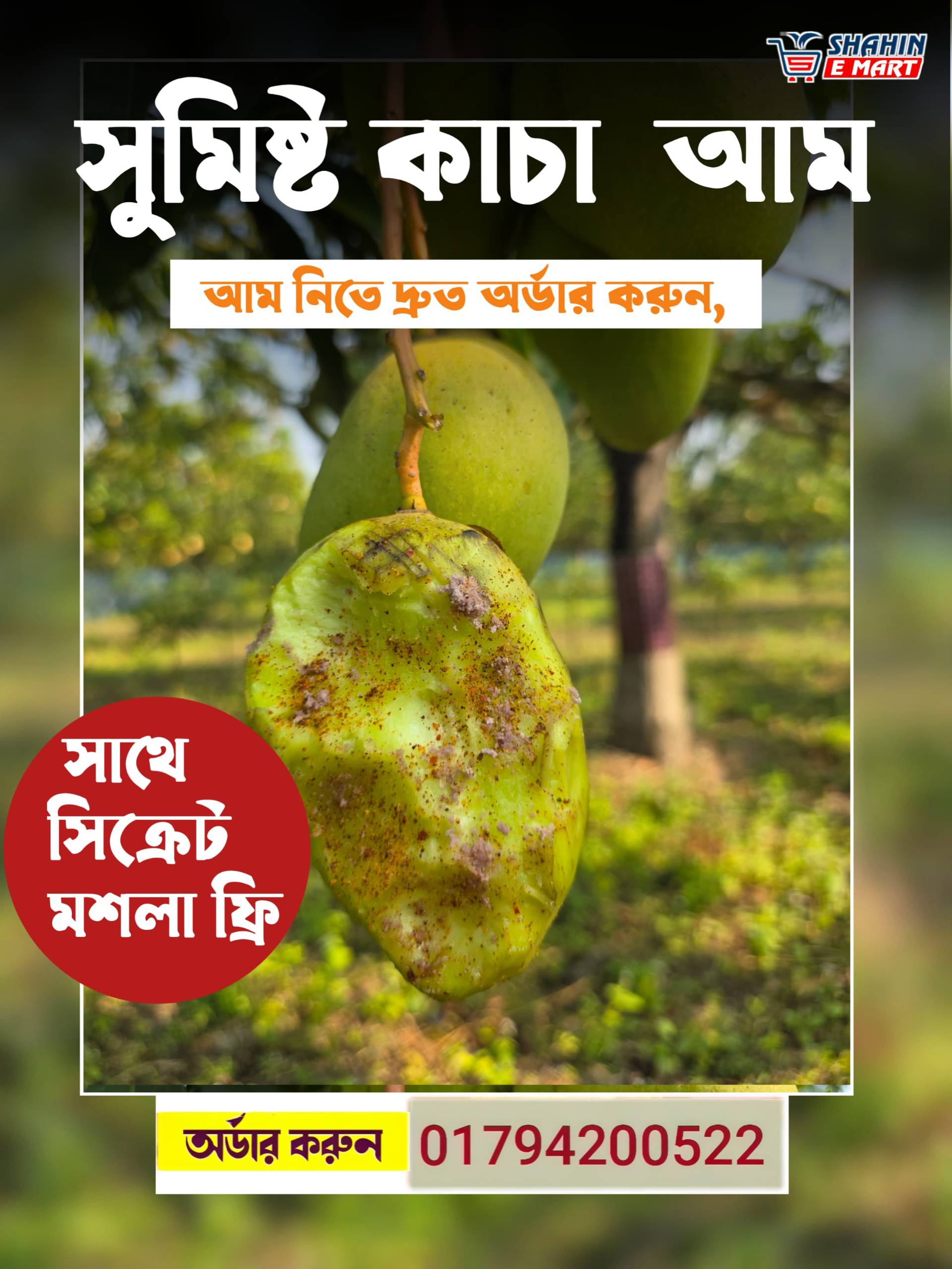 কাঁচা কাটিমন আম (সিক্রেট মসলা ফ্রি)