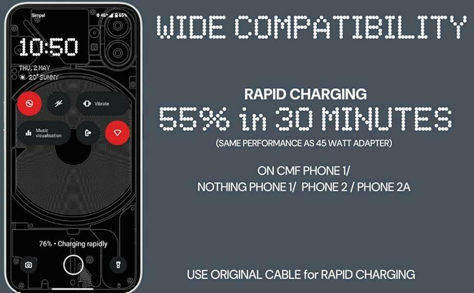 CMF by Nothing 65W Power GaN 3 A Multiport Mobile Charger