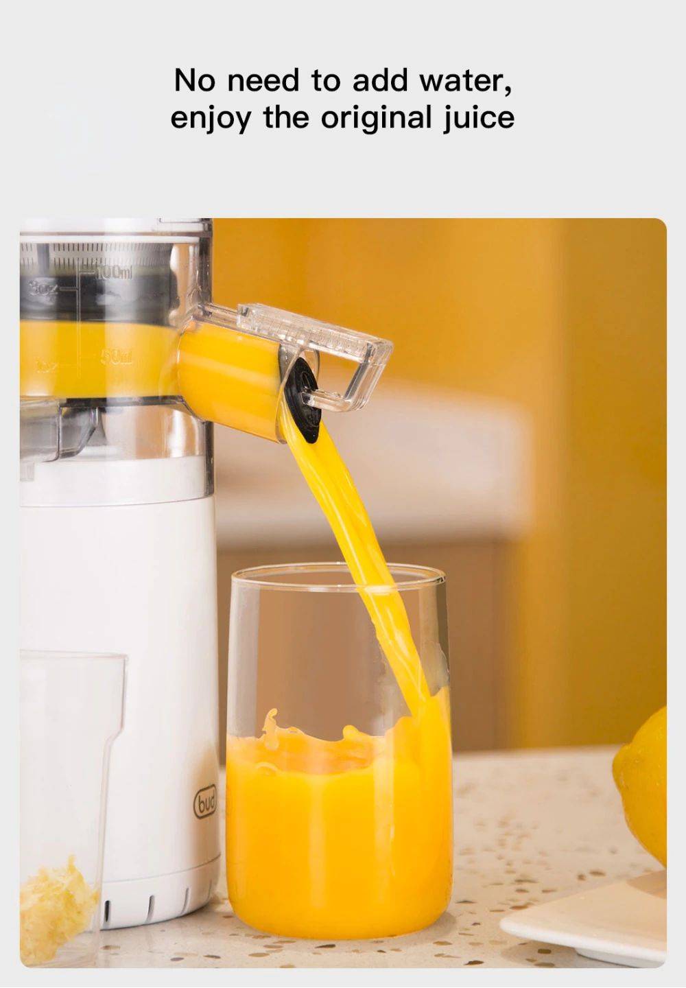 Xiaomi BJ08 Bud Portable Mini Electric Slow Juicer Compact Water-Free Juicer