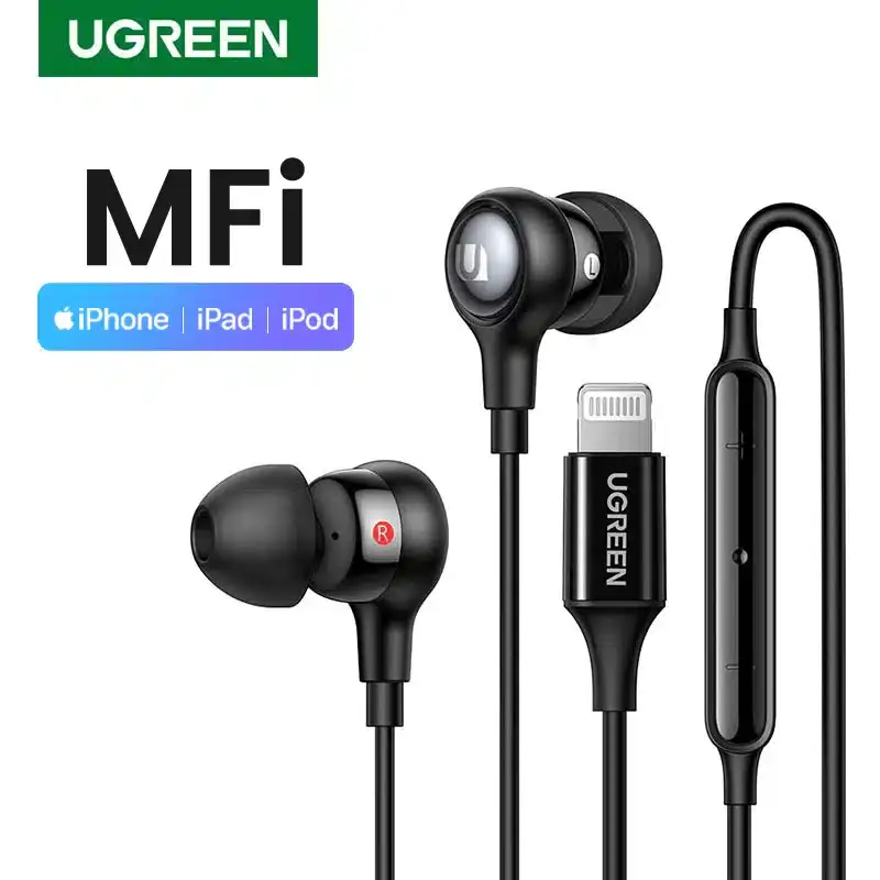 UGREEN 30631 In-Ear Earphones with Lightning Connector for iPhone