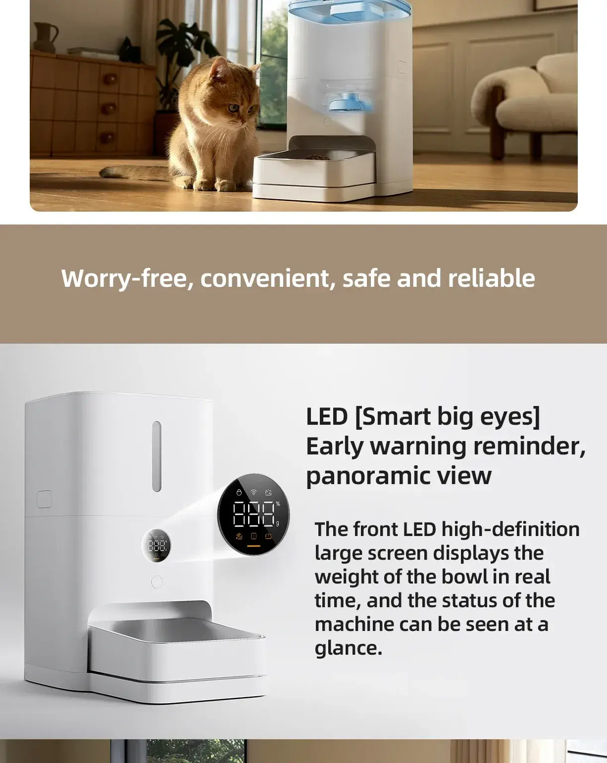Xiaomi Mijia Smart Pet Feeder 2 5L Automatic Dispenser with HD Display & App Control (MJWSQ02)