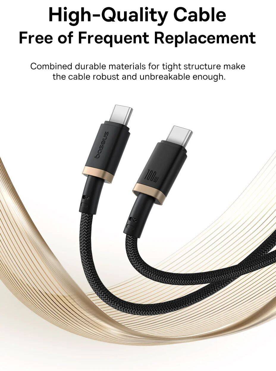 Baseus Dura Series 100W Fast Charging Data Cable USB-C to USB-C 1m
