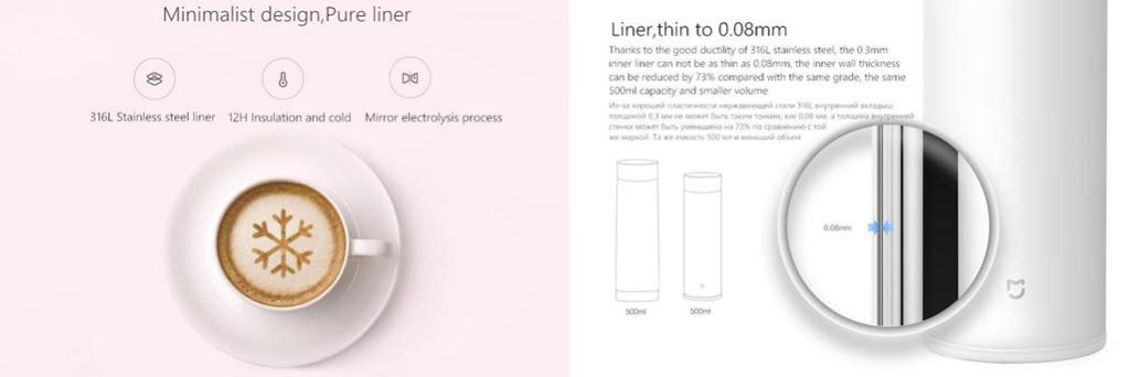 Xiaomi Mijia MJBWB01PL 500ml Vacuum Insulated Thermal Flask