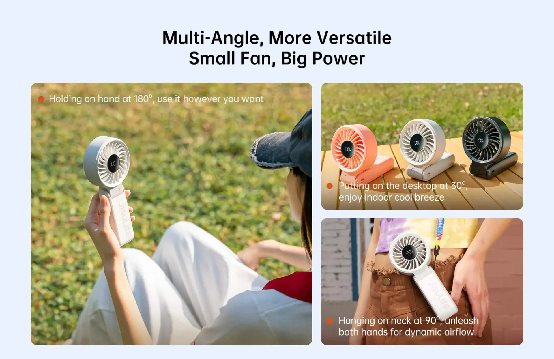JisuLife Life7 5000mAh Handheld Fan Unleash Refreshing Power
