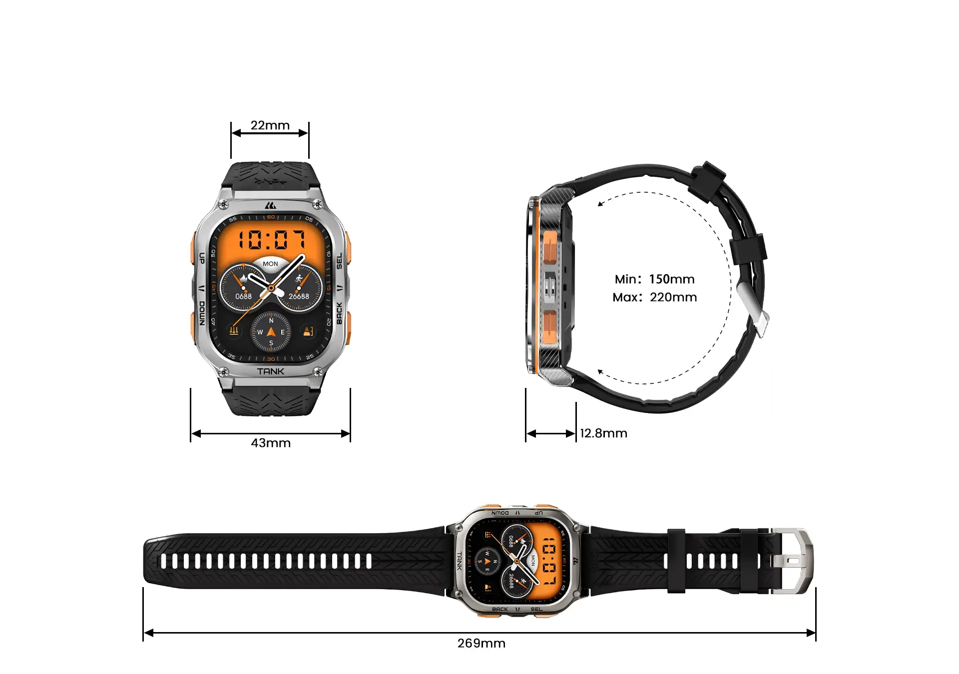 KOSPET TANK M3 ULTRA Dual-GPS Rugged Smartwatch