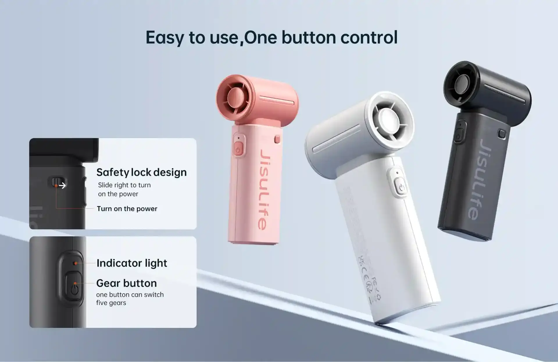 JisuLife Life9 3600mAh Handheld Fan Tiny Hurricane Power
