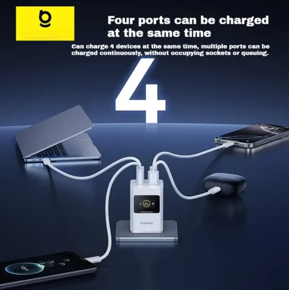 Baseus 65W Super GaN Fast Charger with Smart Digital Display