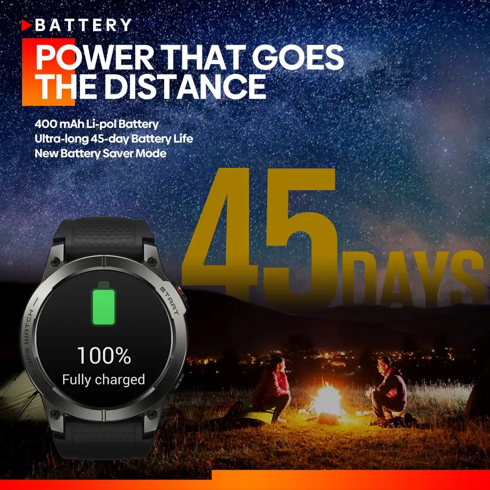 Zeblaze Stratos 3 GPS Smartwatch with Hi-Fi Bluetooth Calling