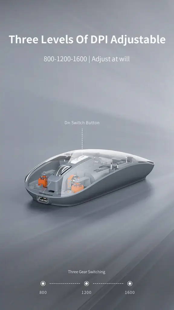 Recci RCS-M01 Space Capsule Transparent Wireless Mouse
