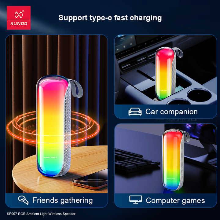 XUNDD SP007 Portable Wireless Speaker with RGB Ambient Lighting