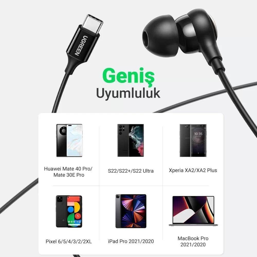 UGREEN 30638 In-Ear Earphones with USB-C Connector Hi-Fi Stereo Sound