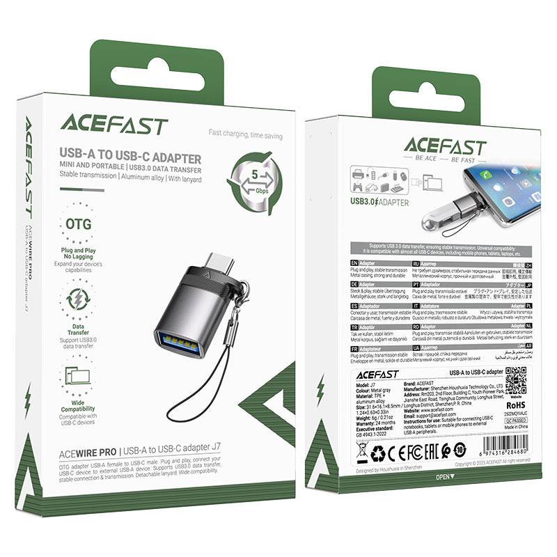 ACEFAST J7 USB-A to USB-C OTG Data Transfer Adapter