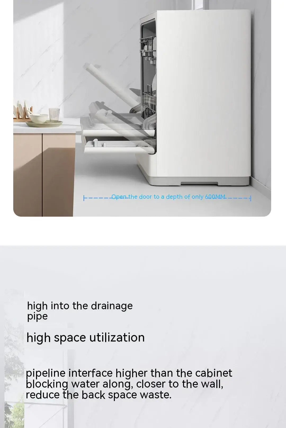 Xiaomi Mijia S1 Smart Desktop Dishwasher 5-in-1 Sterilizing & Hot Air Drying System