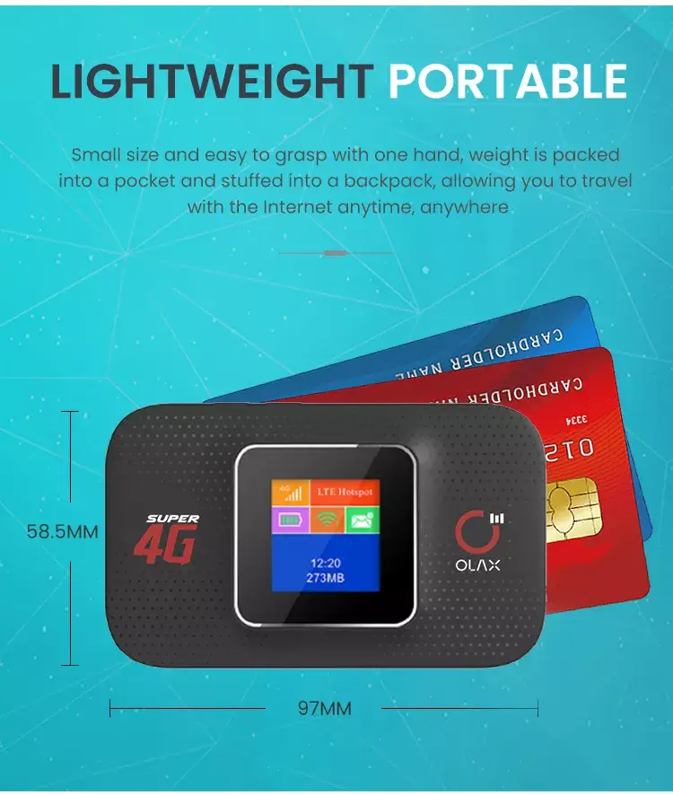 OLAX MF982 4G 300Mbps High-Speed Portable Hotspot LTE Pocket Wi-Fi Router