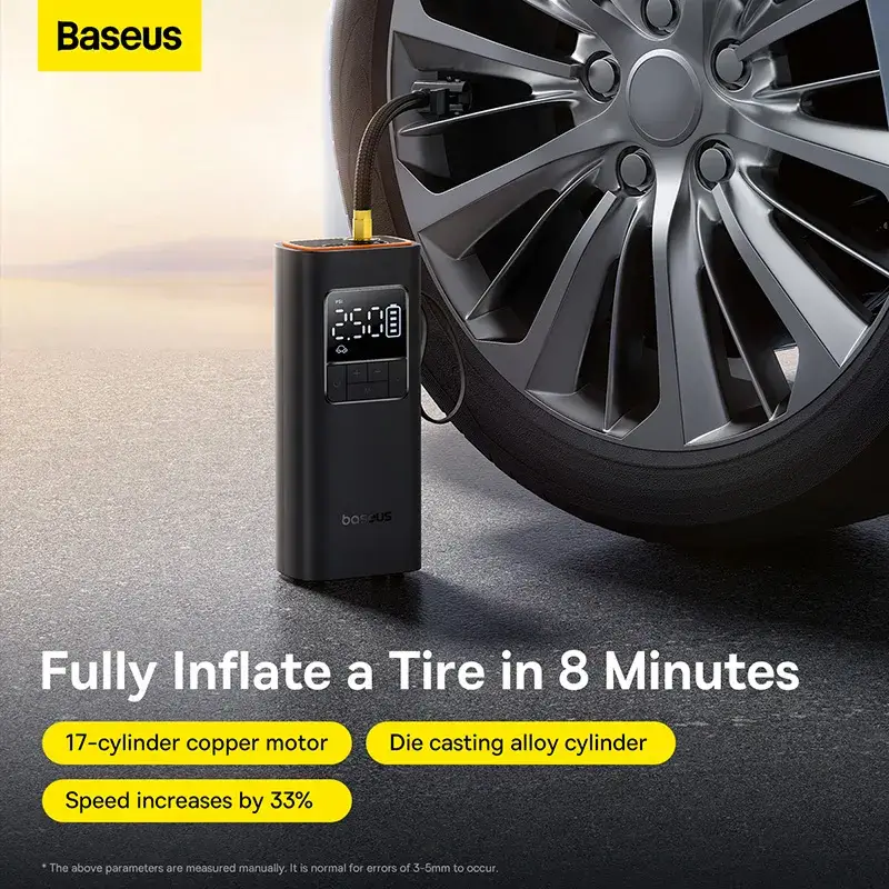 Baseus Super Mini Pro Series 4000mAh Wireless Car Tire Inflator Compact & High-Performance Pumper