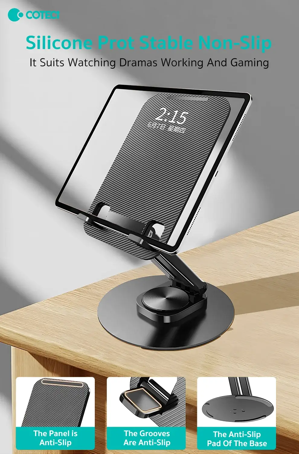 COTECI BS-012 Telescopic Rotating Tablet & Laptop Stand