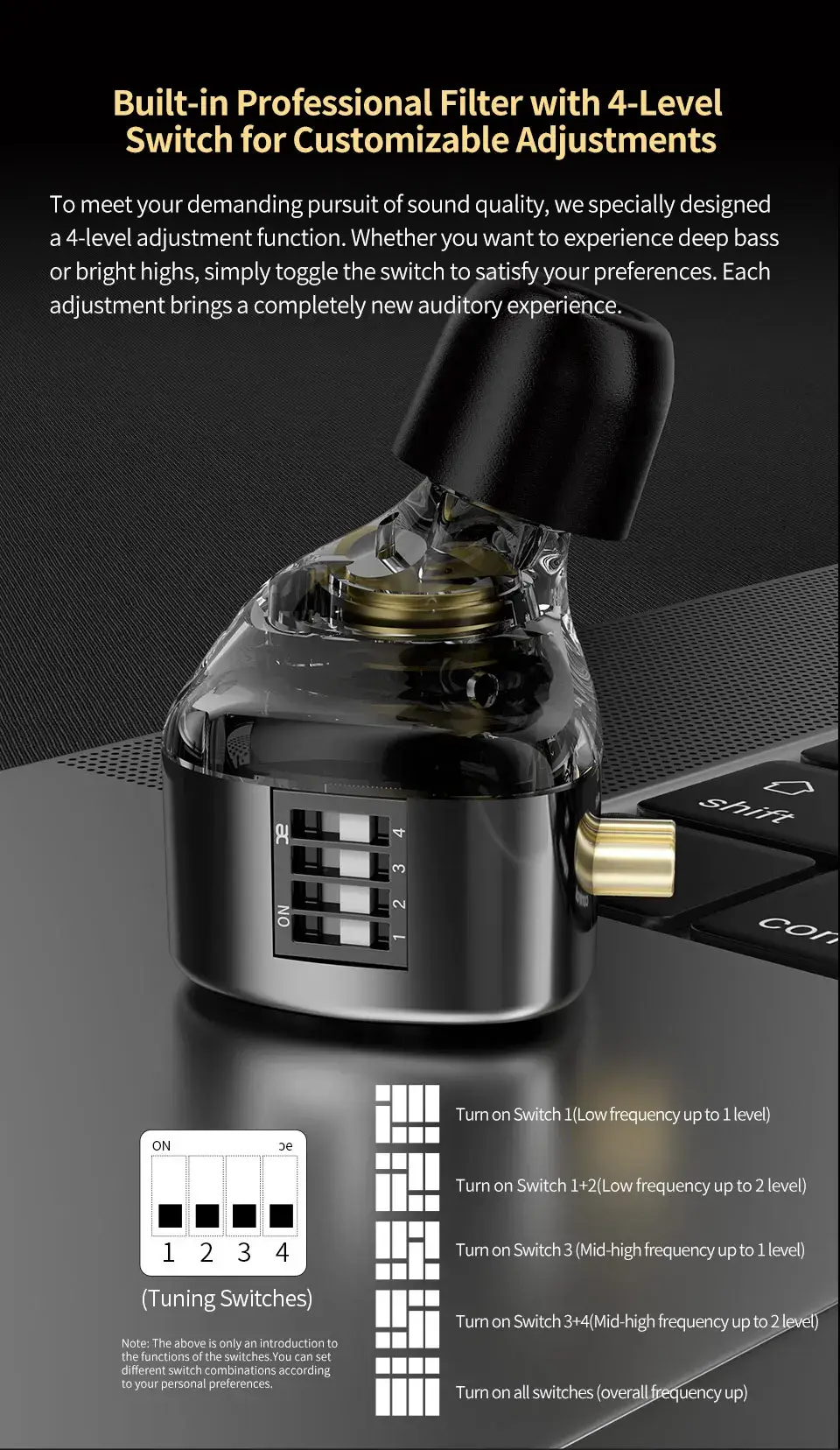 CCA Trio Triple 8mm Dynamic Driver In-Ear Monitor (IEM)