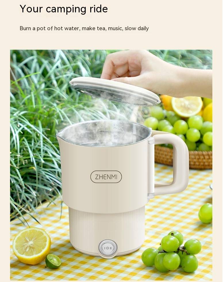 ZHENMI Portable Folding Electric Kettle 800ml Travel & Home Use
