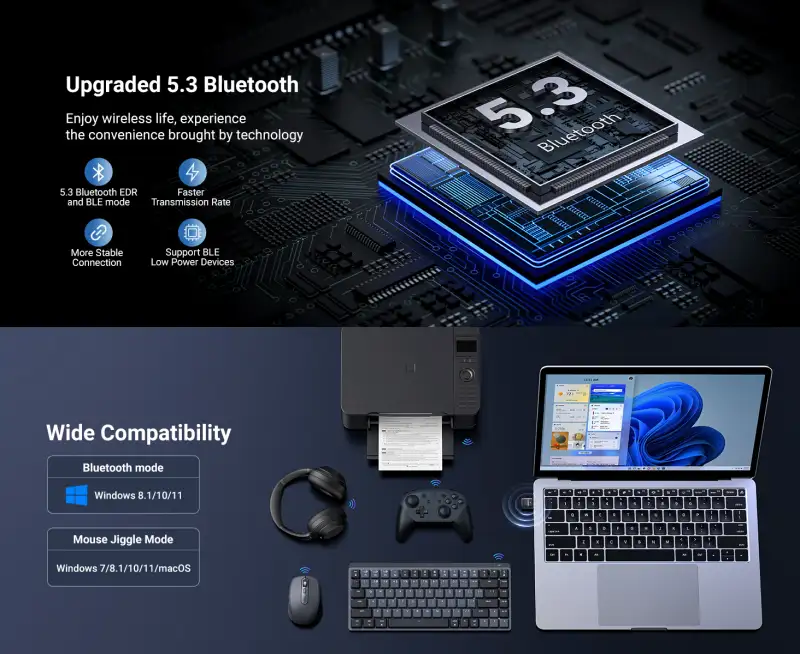 UGREEN BT301 Bluetooth 5.4 Adapter with Stealth Mouse Jiggler 35994