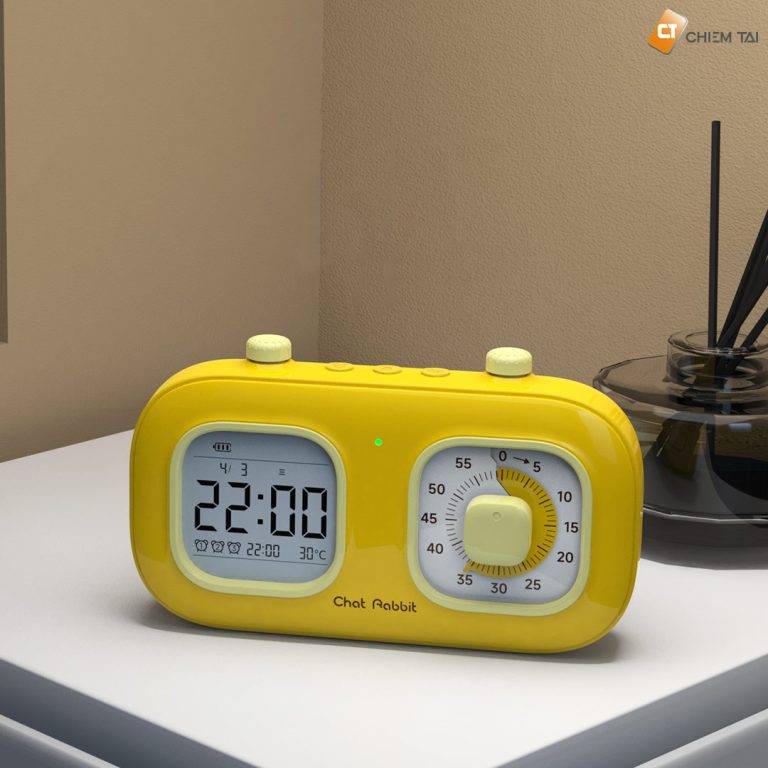 Chat Rabbit Dual Screen Thermometer Time Manager