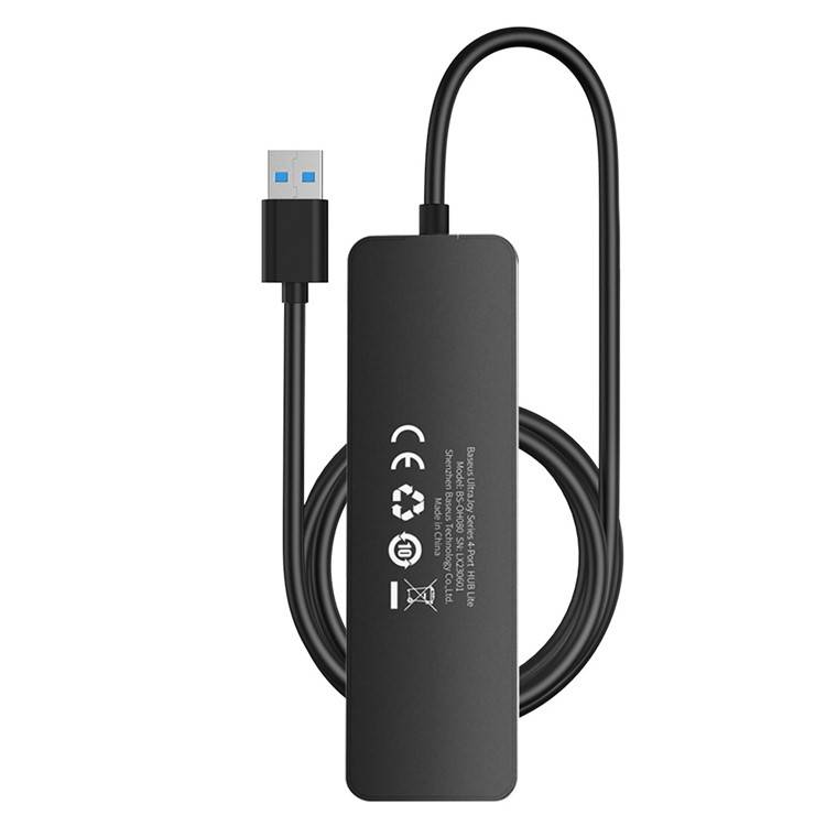 Baseus UltraJoy Series 4-Port USB-A Hub: Versatile USB3.0 Docking Station with Extended 100cm Cable Baseus UltraJoy Series 4-Port USB-A Hub: Versatile USB3.0 Docking Station with Extended 100cm Cable