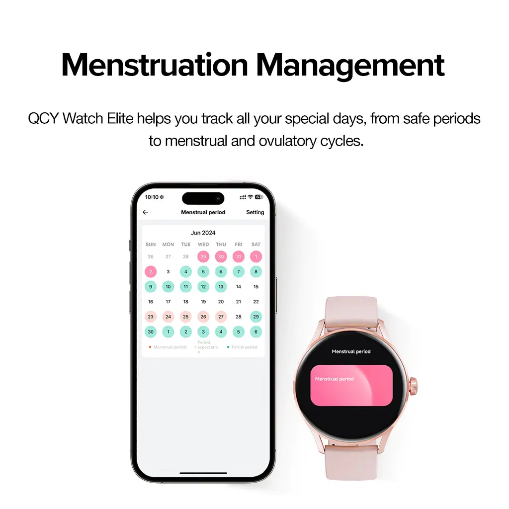 QCY Elite Smartwatch with AMOLED Display and Bluetooth Calling