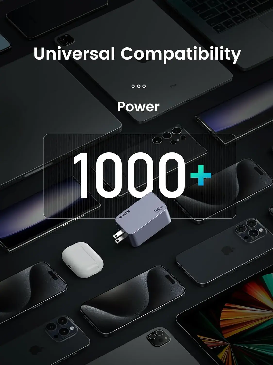 UGREEN Nexode Pro 100W GaN Charger with 3 Ports PPS & USB C Cable X757  Ultra Fast Charging