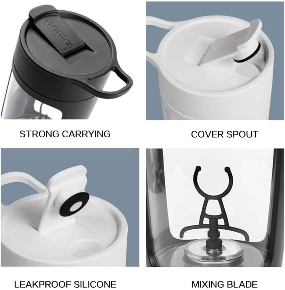 USB Rechargeable Electric Protein Shaker Bottle 1200mAh Portable Mixer for Protein & Coffee