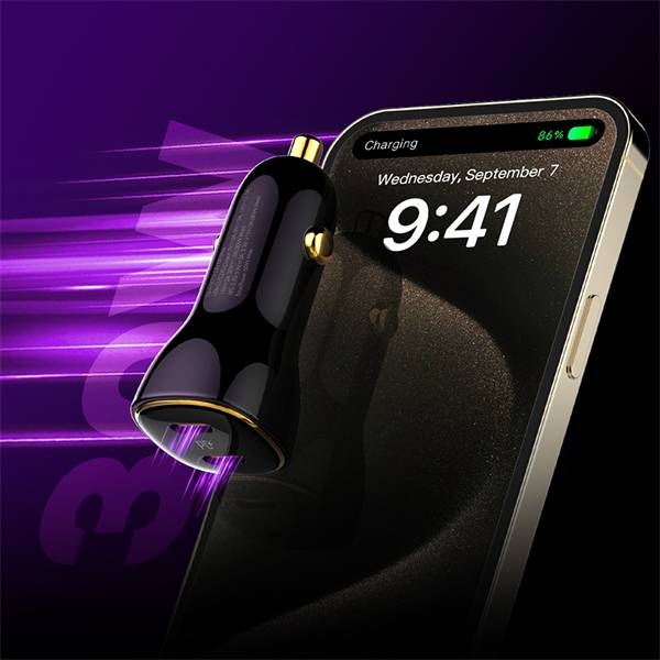 LDNIO C104 60W Dual PD Super Fast Car Charger with Dual USB-C Outputs