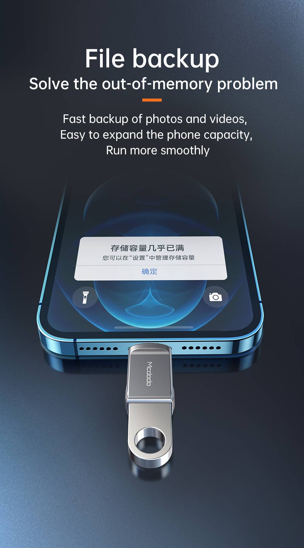 Mcdodo OT-8600 USB-A 3.0 to Lightning OTG Adapter