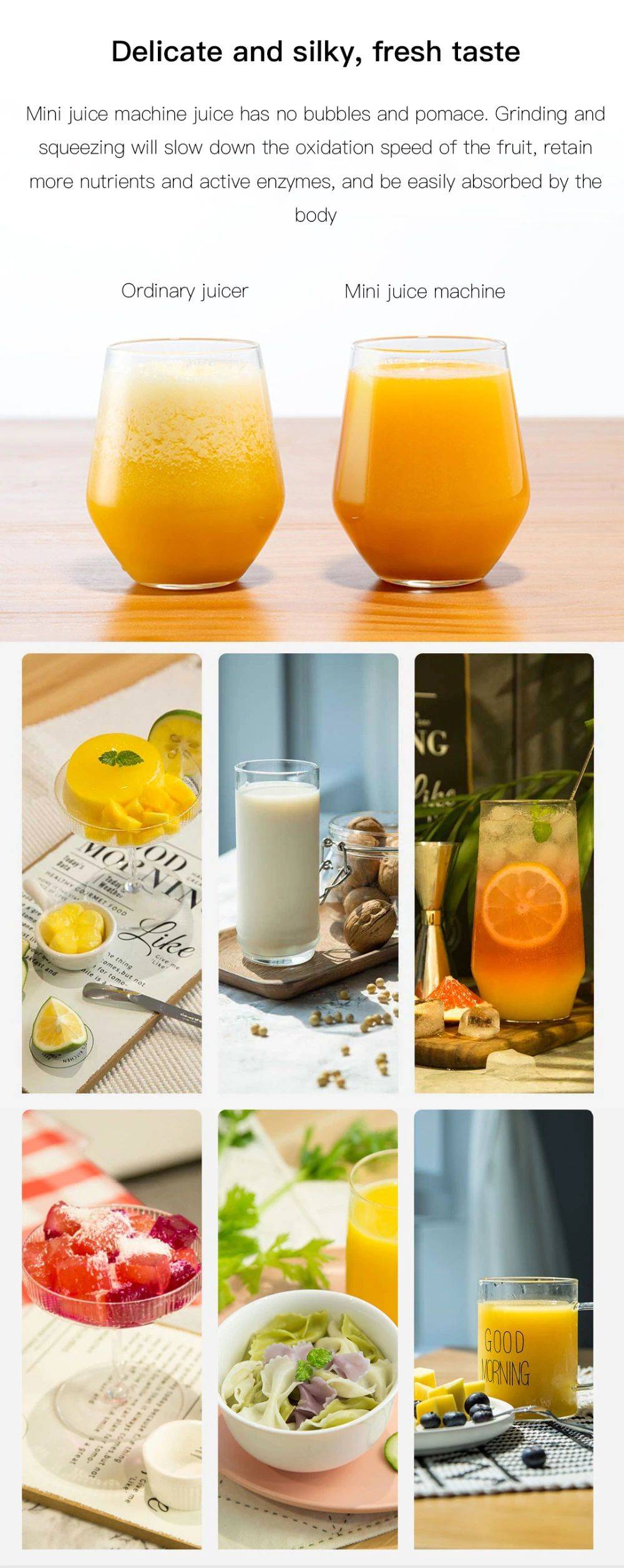 Xiaomi BJ08 Bud Portable Mini Electric Slow Juicer Compact Water-Free Juicer