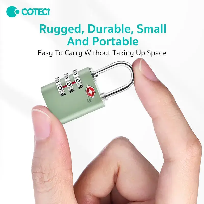 COTESI TR-001 Zinc Alloy TSA 3-Digit Combination Lock for Luggage