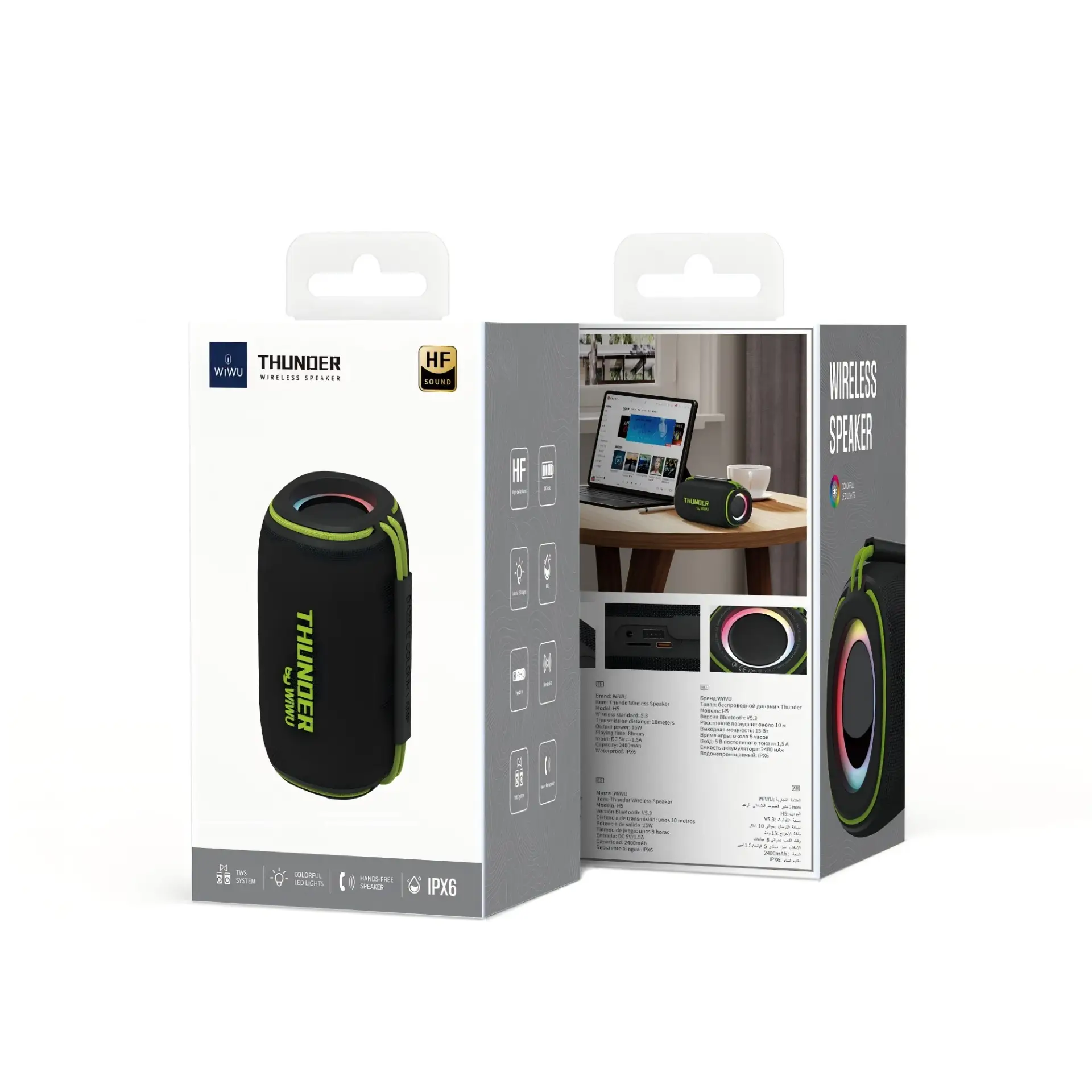 WiWU Thunder H5 Portable Wireless Bluetooth Speaker