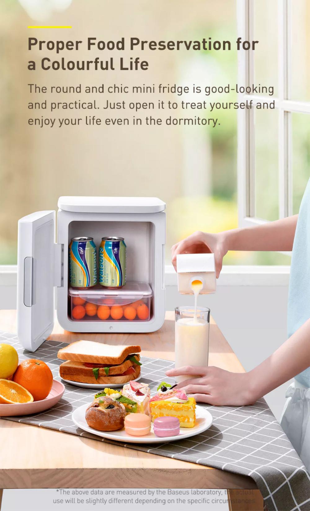 Baseus Igloo 6L Mini Fridge  Portable Cooler & Warmer for Students