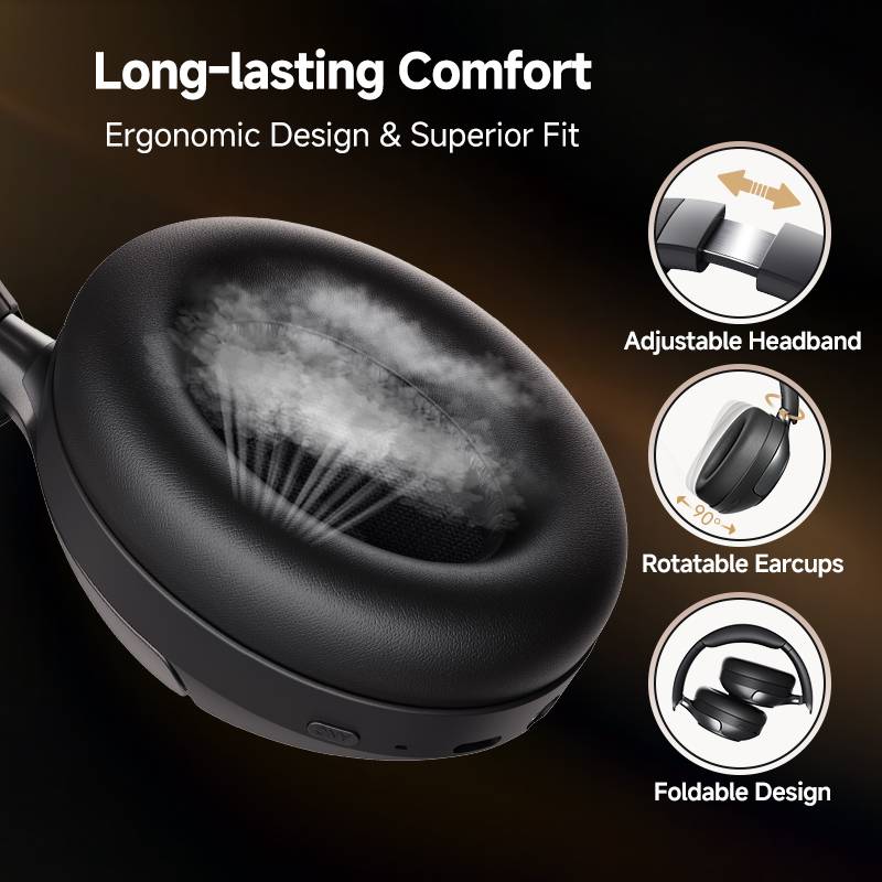 QCY H3 Pro Wireless Over-Ear Headphones with Active Noise Cancellation