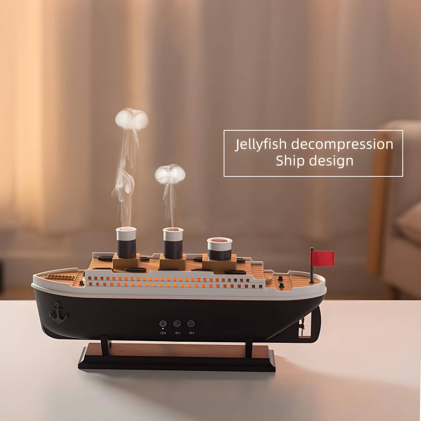 JELLYFISH Rain Cloud Titanic Cool Mist Humidifier Quiet 28dB Bedroom & Nursery Air Humidifier with Auto Shut-Off 