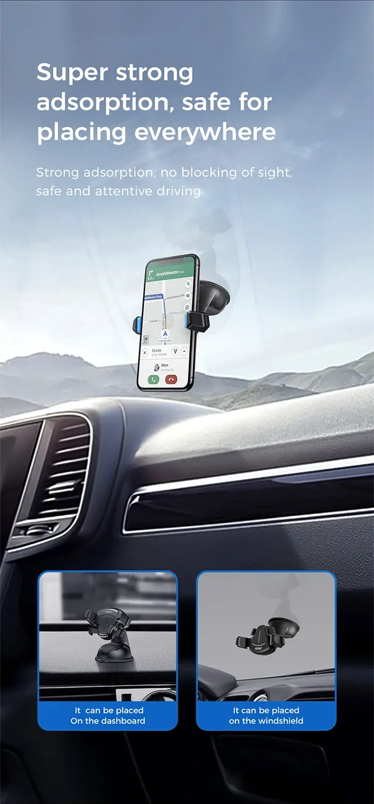 Joyroom JR-OK2 Suction Cup Car Mount Holder for Mobile Phones