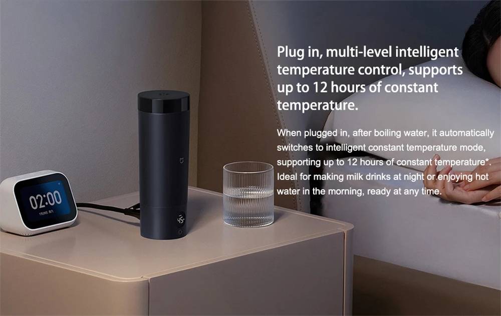 Xiaomi Mijia Portable Electric Heating Cup 2 Smart Stainless Steel Travel Kettle & Thermos 350ml