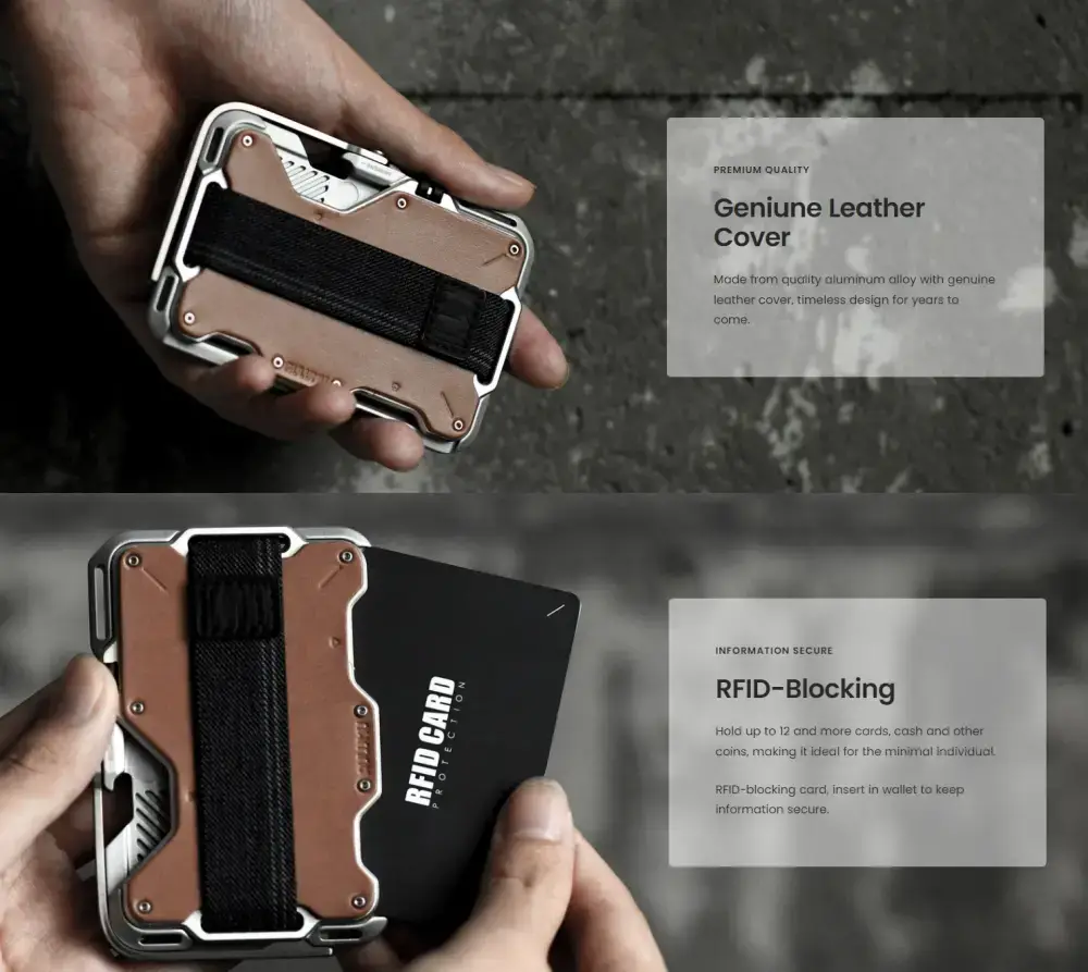 Aulumu G03 Multi-Tool Magnetic Metal MagSafe Wallet