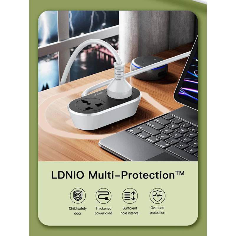 LDNIO SC2018 Universal Outlet Power Socket Extension Cord 10M