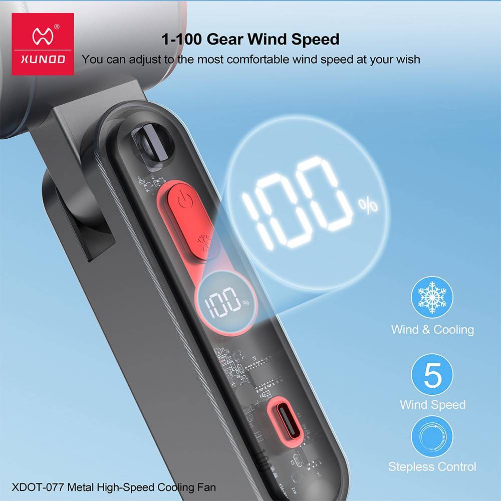 XUNDD XDOT-077 Metal High-Speed USB Cooling Fan 