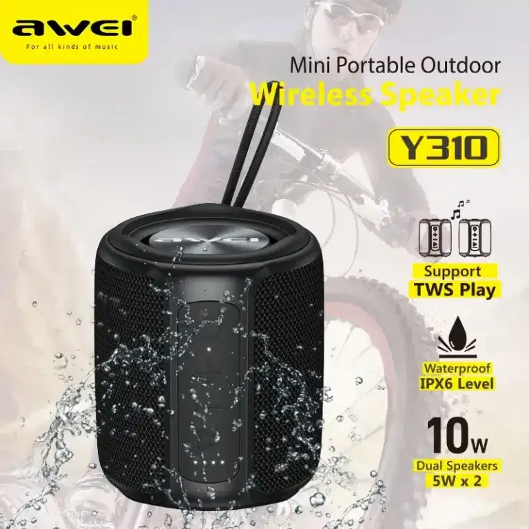 Awei Y310 TWS Wireless Bluetooth Speaker with IPX6 Water Resistance