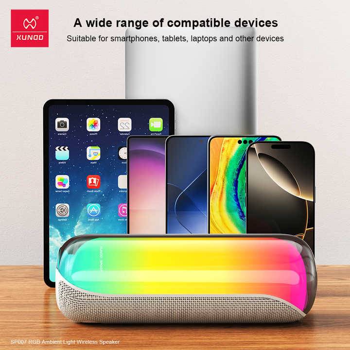 XUNDD SP007 Portable Wireless Speaker with RGB Ambient Lighting