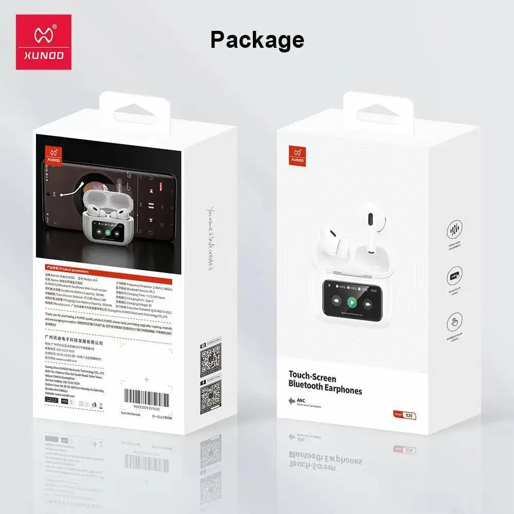 XUNDD X39 Touch Screen True Wireless Earbuds