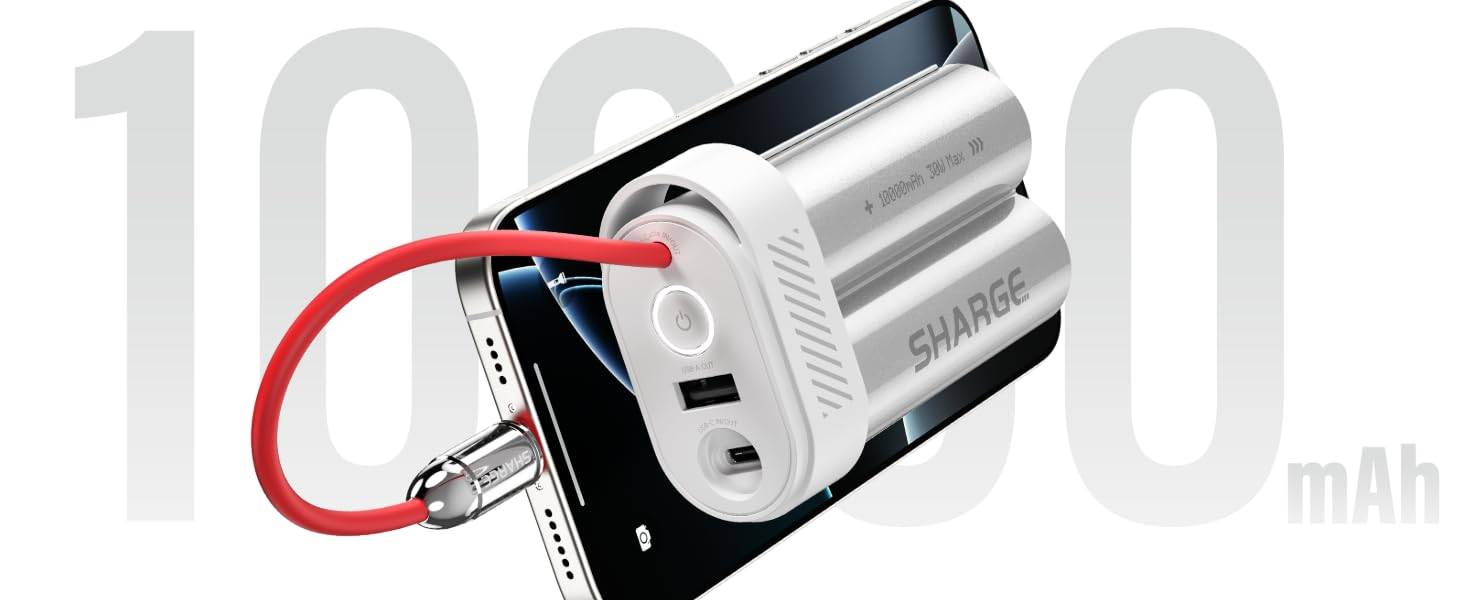 SHARGE Pouch Mini 10000mAh 30W PD Fast Charging Power Bank 