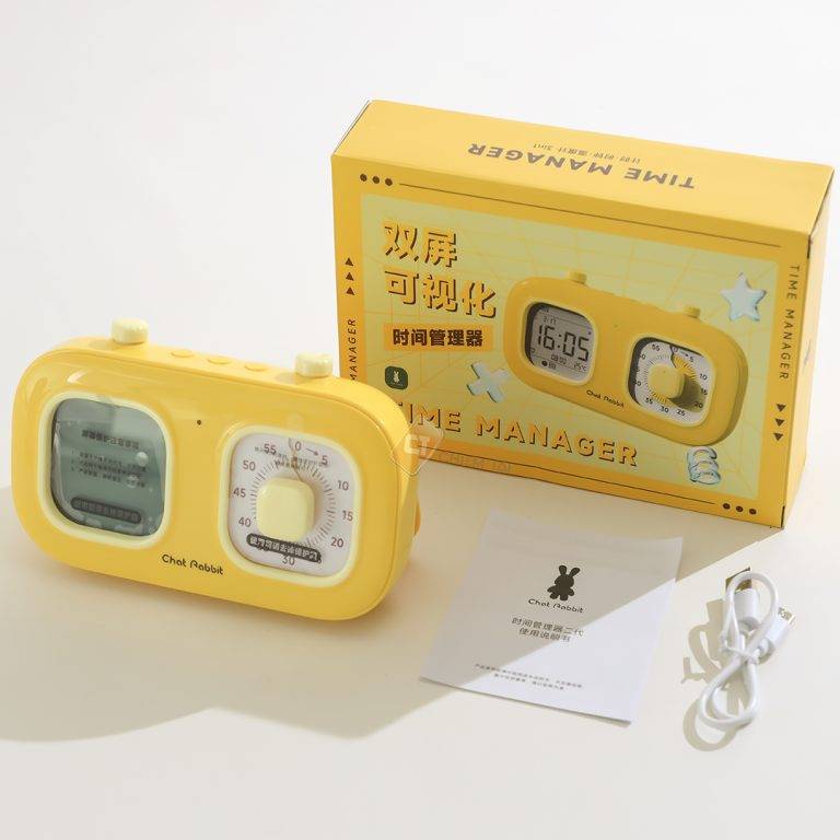 Chat Rabbit Dual Screen Thermometer Time Manager